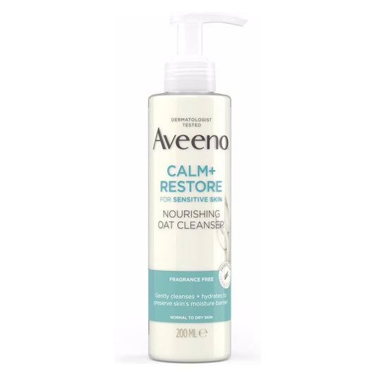 Aveeno Face Calm+Restore Nourishing Oat Cleanser 200ml - The Health and Beauty Store