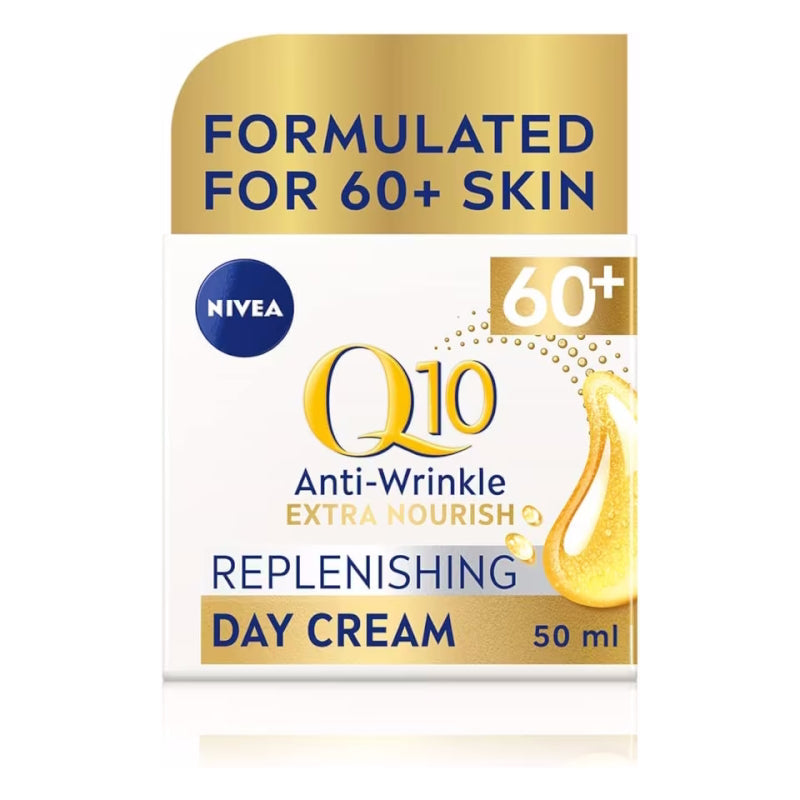 Nivea Q10 Power 60+ Skin Anti-Wrinkle + Replenishing Day Cream 50 ml - The Health and Beauty Store