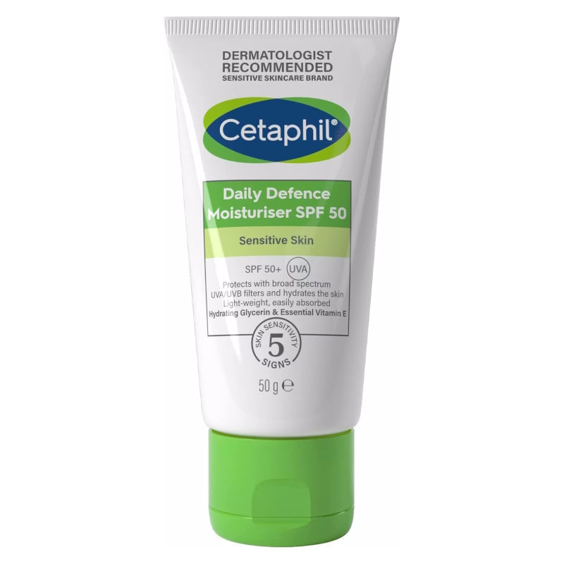 Cetaphil Daily Defence Face Moisturiser SPF50+ 50g - The Health and Beauty Store