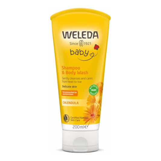 Weleda Baby Shampoo & Body Wash with Calendula 200ml - The Health and Beauty Store