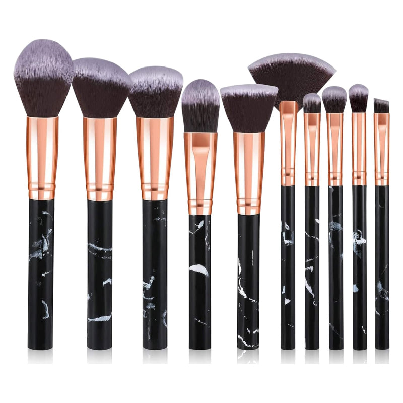 Start Makers Marble Makeup Brushes 10pcs - The Health and Beauty Store