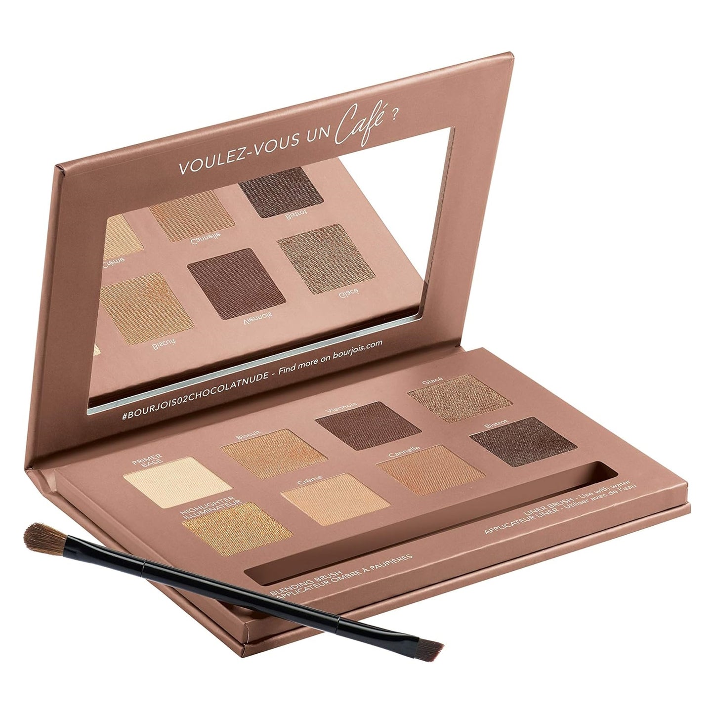 Bourjois Rue Du Cafe Eye Palette Eyeshadow - 02 Chocolat Nude Edition - The Health and Beauty Store