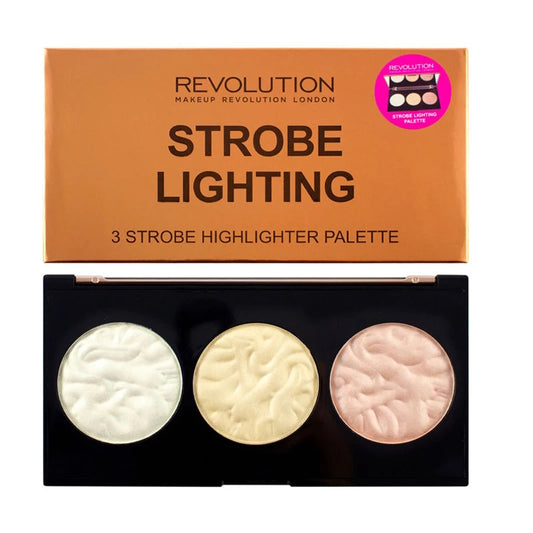 Revolution Strobe Lighting 3 Highlighter Palette - The Health and Beauty Store