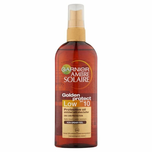 Garnier Ambre Solaire Golden Protect Protective Oil 150ml SPF10 - The Health and Beauty Store