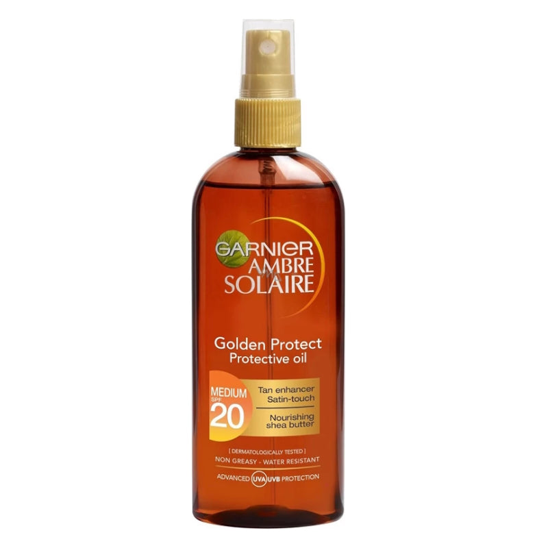 Garnier Ambre Solaire Golden Protect Protective Oil 150ml SPF20 - The Health and Beauty Store