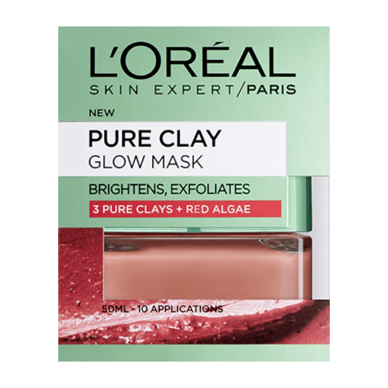 L'Oreal Pure Clay Mask Exfoliating + Smoothing 50ml - The Health and Beauty Store