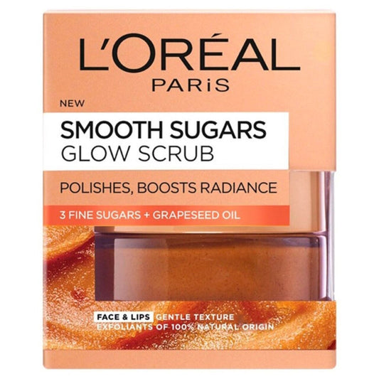 L'Oreal Smooth Sugar Glow Scrub 50ml - The Health and Beauty Store