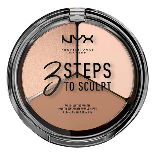 NYX 3 Steps To Sculpt Face Sculpting Palette - The Health and Beauty Store