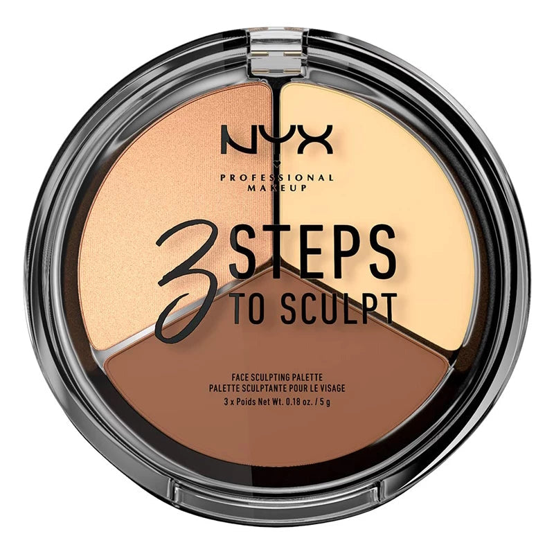 NYX 3 Steps To Sculpt Face Sculpting Palette - The Health and Beauty Store