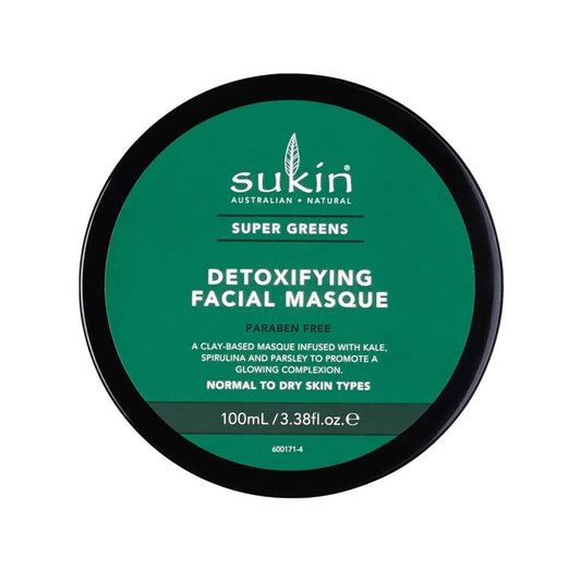 Sukin Super Greens Detoxifying Facial Masque 100ml - The Health and Beauty Store