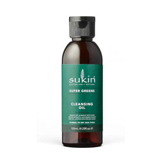 Sukin Super Greens Detoxifying Cleansing Oil 125ml - The Health and Beauty Store